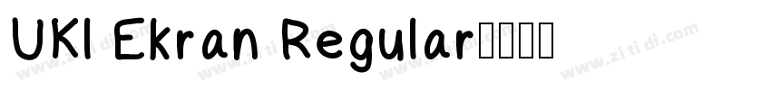 UKl Ekran Regular字体转换